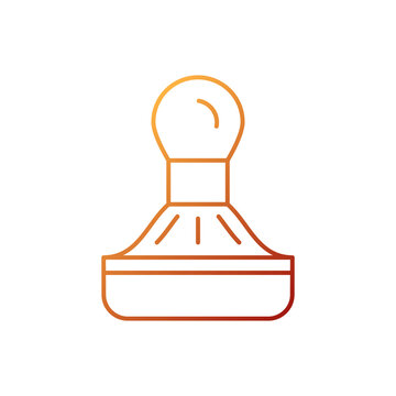 recommend clip art: Coffee tamper gradient linear vector icon. Equipment for professional espresso preparation. Barista accessories. Thin line color symbols. Modern style pictogram. Vector isolated outline drawing