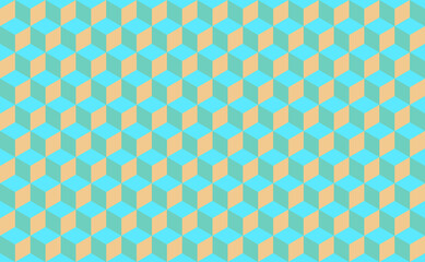 Abstract Isometric cube Shape Background. Seamless pattern vector illustration