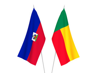 Benin and Republic of Haiti flags