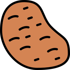 potato color outline icon