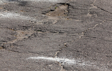 old asphalt road