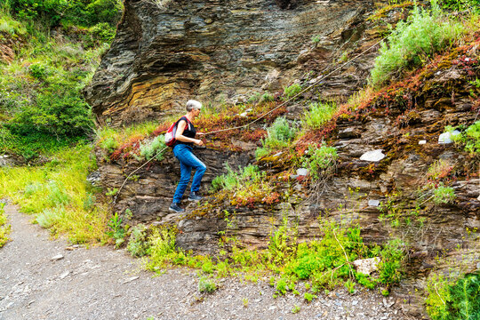 &Uuml;ber den Weinberg Erdener Treppchen an der Mosel auf den gleichnahmigen Klettersteig