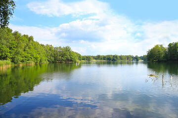 View to the great Tonteich, federal state Brandenburg - Germany