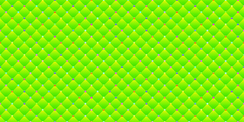 Green luxury background with colorful beads. Seamless vector illustration. 