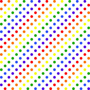 polka dot random multicolor LGBT pride concept. seamless pattern  transparent background. rainbow pride month. 24856706 PNG