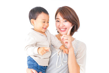 男の子とお母さん