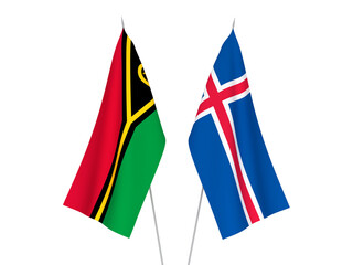 Iceland and Republic of Vanuatu flags