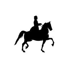 Black horse silhouette logo