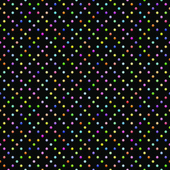 Fototapeta na wymiar Black luxury background with colorful beads. Seamless vector illustration.