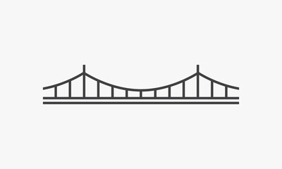 bridge icon vector on white background.