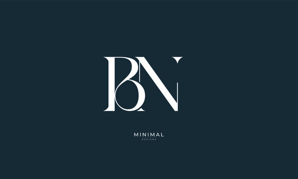 Monogram icon logo BN