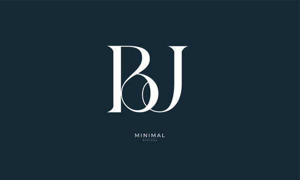 Monogram icon logo BJ