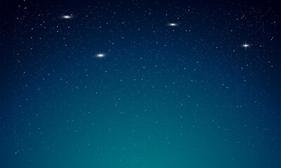 starry night sky vector background.
