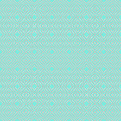 Blue luxury background with small pearls and rhombuses. Seamless vector illustration. 