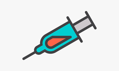 syringe icon isolated on white background