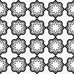 Quadrifolia wallpaper. Repeated quadrifolias sample. Vector black and white ornament.