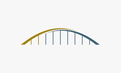 bridge curve swoosh vector illustration.