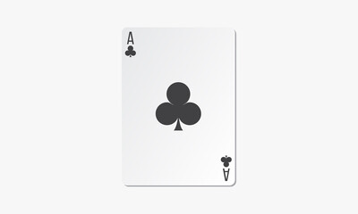 playing card clubs game. vector illustration.