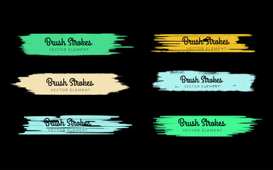 Brush strokes sets. Vector paintbrushes set. Grunge design elements. Rectangle text boxes, speech bubble