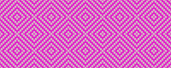 Pink luxury background with pearls and rhombuses. Seamless vector illustration. 