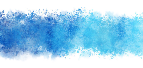 横長の青色、水色の水彩の筆の跡、背景素材、テクスチャ	