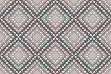 Luxury background in soft colors with small pearls and rhombuses. Seamless vector illustration. 