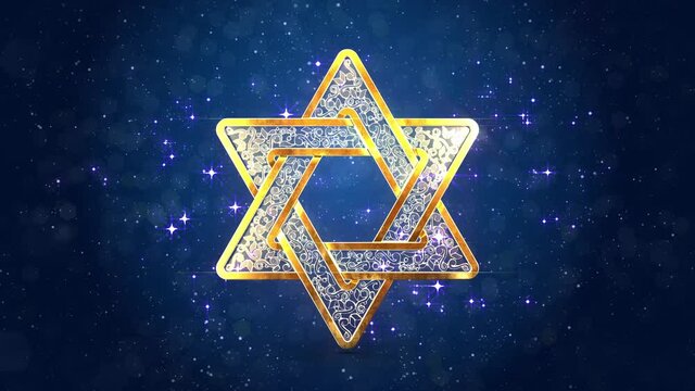 ornamental lighting shield of david - Israel traditional symbol