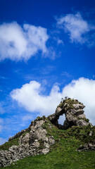 The landscape of Corvo island in the Azores