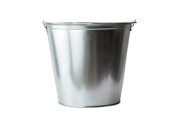 Metal bucket isolated on a white background