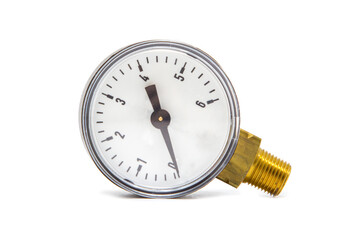Pressure gauge isolated on white background