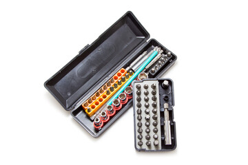 Screwdriver heads isolated on a white background