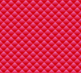 Obraz premium Red luxury background with red beads and rhombuses. Seamless vector illustration. 