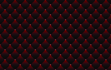 Burgundy luxury background with small beads and rhombuses. Seamless vector illustration. 