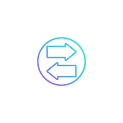 Synchronization icon. Vector illustration for graphic design, Web, UI, 