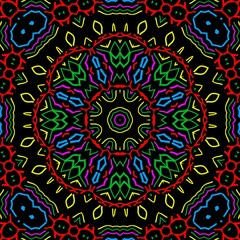 Colourful Indian Mandala pattern design.