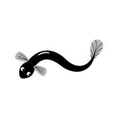 コミカルなウナギのイラスト