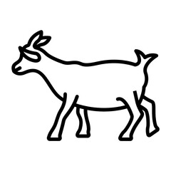 Male Goat Side View Concept, ritual animal to sacrifice Vector Icon Design, Eid al-Adha or Eid-ul-Kabir Symbol, Hajj Sign, Muslims religious Festival Stock illustration