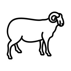 Bighorn sheep Concept, ritual animal to sacrifice Vector Icon Design, Eid al-Adha or Eid-ul-Kabir Symbol, Hajj Sign, Muslims religious Festival Stock illustration
