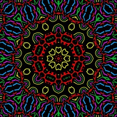 Fototapeta na wymiar Colourful Indian Mandala pattern design.