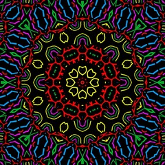 Colourful Indian Mandala pattern design.