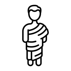 male pilgrim wearing ihram Concept, prescribed attire Vector Icon Design, Eid al-Adha or Eid-ul-Kabir Symbol, Hajj Sign, Muslims religious Festival Stock illustration