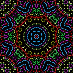 Colourful Indian Mandala pattern design.