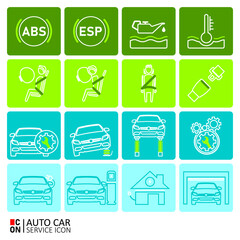 Vector image of car service icon. Conception of automobiles.