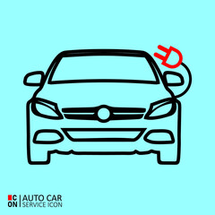 Vector image of car service icon. Conception of automobiles.