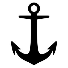Ship anchor icon on white background