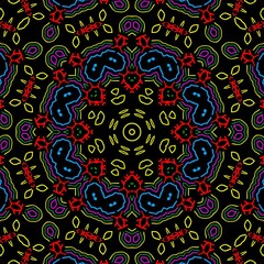 Colourful Indian Mandala pattern design.