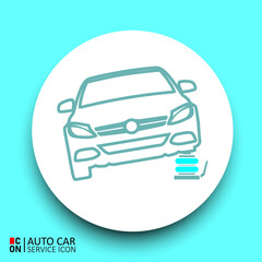 Vector image of car service icon. Conception of automobiles.