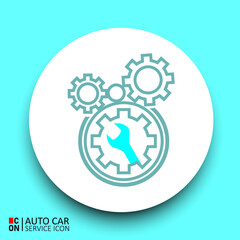 Vector image of car service icon. Conception of automobiles.