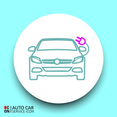 Vector image of car service icon. Conception of automobiles.