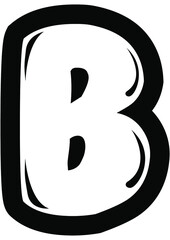 Fototapeta premium black and white alphabet in capital for educational or commercial purposes